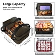 thumbnail image 3 of Deer Double Layered Insulated Refrigerated Large Capacity Lunch Bag with Two Compartments - Carry by Hand - 7.1x11.4x16.1 Inches, 3 of 6