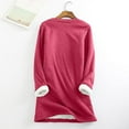thumbnail image 2 of Aricy fall tops for women Sweatshirts Pullover Plus Size Blouses Tshirt Plush Thick Warm Sweatshirts Casual Winter Sherpa Fleece Lined Pullover Tops Trendy Cozy Loungewear, 2 of 2