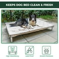 thumbnail image 4 of TitanNest Chew-Proof Elevated Dog Bed, Raised Cot for Indoor/Outdoor/Camping Use, Durable & Washable Padded Pet Bed for Toy Dogs, 24.0" L x 20.0" W x 4.1" H, Gray, 4 of 13