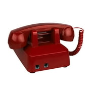 Red Landline Phone for Home Retro Amplified Single Line Corded Desk Telephone with Extra Loud Ringer Land Line House Phone Old Fashion Telephones for Seniors