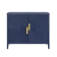 thumbnail image 2 of Heritage 2 Door Wood Bar Cabinet w/ Channeled Doors in Dark Blue by Scott Living, 2 of 8