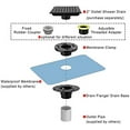 thumbnail image 5 of 2 inch Shower Drain Base Flange Kit with Rubber Coupler Gasket, Threaded Adjustable Ring Adaptor for No Hub Square Linear Floor Drain Installation$$Tools & Hardware Other, 5 of 6