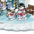 thumbnail image 3 of The Bradford Exchange Skating Snowmen Illuminated Musical Winter Wonderland Sculpture by Thomas Kinkade 9"W x 6"H, 3 of 5