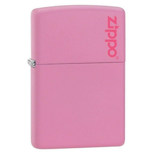 Zippo Lighter Pink Matte with Zippo Logo