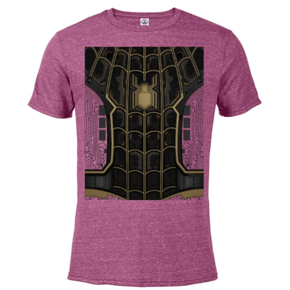 Marvel Spider-Man No Way Home Black and Gold - Short Sleeve Blended T-Shirt for Adults – Customized-Purple