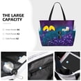 thumbnail image 3 of Pofeuu Purple and Green Glitter Print Beach Bag,Waterproof Sandproof Beach Tote Bag, Large Capacity Foldable Beach Bags for Women, 3 of 7