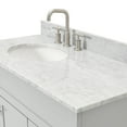 thumbnail image 3 of Ariel Hamlet 43 In. Left Offset Rectangle Sink Vanity With 0.75 In. Carrara White Countertop In Grey, 3 of 11