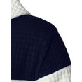 thumbnail image 4 of HOOD CREW Men's Hoodies Long Sleeve Sweatshirt Patchwork Waffle-Knit Pullover, 4 of 5