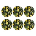 thumbnail image 2 of Disketp Lemon Fruits Flowers Leaves Funny Coasters,6 Pcs Leather Coasters With Holder, Perfect Housewarming Hostess Gifts,Protect Furniture From Water Marks Scratch And Damage, 2 of 9