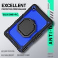 thumbnail image 2 of Case for Samsung Galaxy Tab A9+ Plus 2023 11 inch, 360 Rotating Stand Handle Shoulder Strap Heavy Duty Shockproof Cover, Dark Blue PC, 2 of 7
