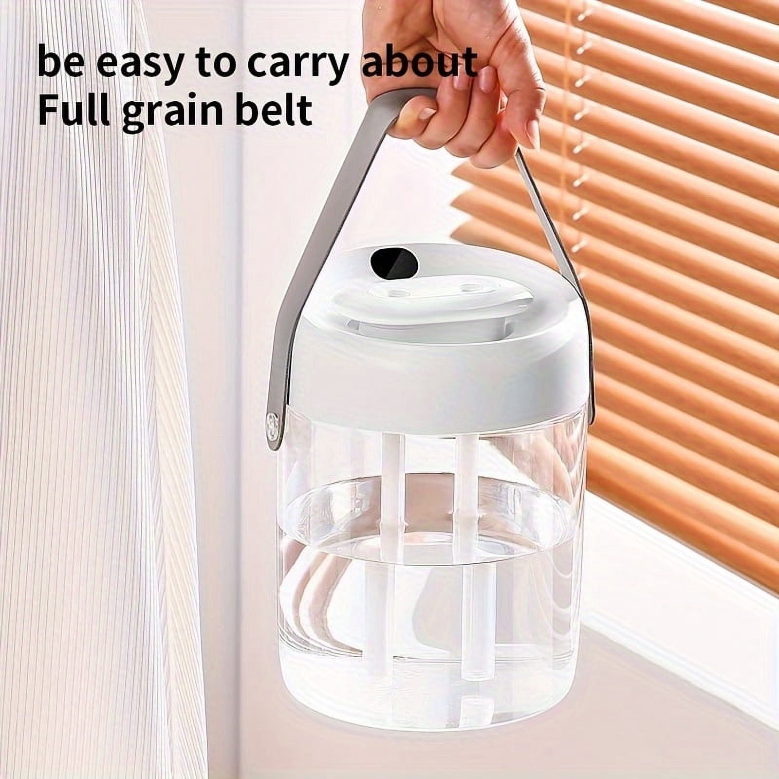 2025 New Version, 2L Large Capacity Dual Mist Humidifier with Handle & Digital Display, Portable Desktop Humidifier, Ultra-Quiet USB-Powered for Home Office Bedroom(Digital display version White)