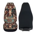 thumbnail image 6 of XYZCANDO Comfortable Car Seat Covers Vehicle Auto SUV, Anti-Slip Removable Car Front Seat Covers 2 pcs Polyester Horse Cowhide, 6 of 10