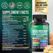 Zoyava Sea Moss Blend, 19,445 MG All-in-One Formula with over 15+ Super Ingredients, Extra Strength & High Potency