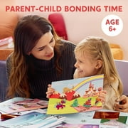 Joyfy Fashion Foil Art Kit for Kids, Mess Free Travel Toys with Foil Foam Stickers, Christmas Birthday Gift for Boys and Girls Ages 4 and Up
