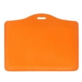 thumbnail image 3 of 10 Pièces ID Badges Porte-Cartes d'Identification en Cuir PU Badge Orange, 3 of 8