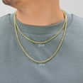 thumbnail image 2 of Nuragold 14k Real Yellow Gold Solid Franco Diamond Cut 2.5mm Spiga Wheat Chain Necklace (16"-30") Italian Jewelry for Men & Women, 2 of 4