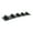Clear-Black, variant on 81.5cm Universal Rear Bumper Diffuser Shark 5 Fin Curved Splitter Canard Cover For Ford Mustang 1999-2004 Car Accessories