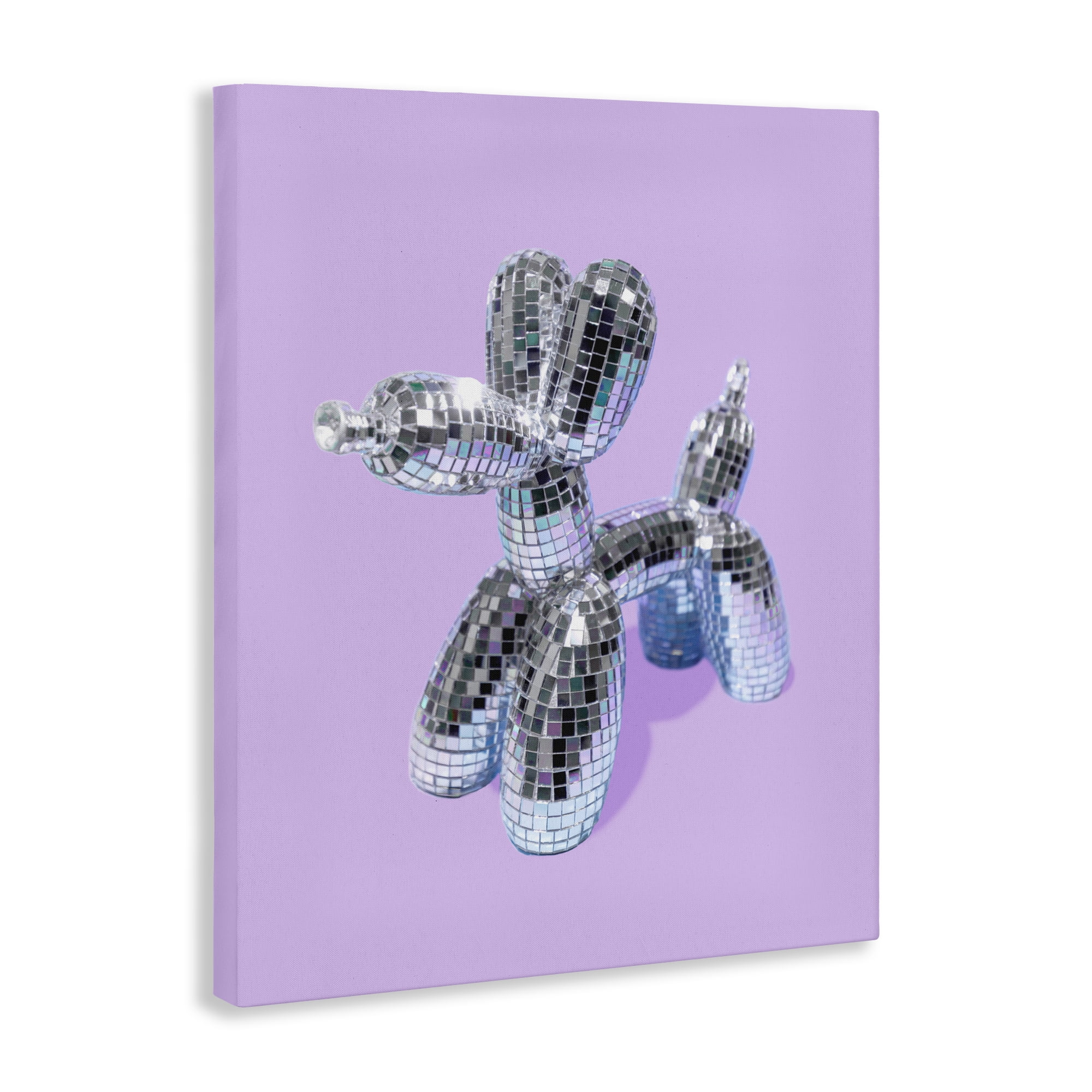 Stupell Industries Disco Balloon Animal on Lilac Canvas Wall Art, design by LISH Creative