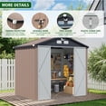 thumbnail image 4 of 10 ft. W x 8 ft. D Outdoor Metal Tool Storage Shed with Led Light & Air Vents, 4 of 10