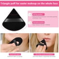 thumbnail image 5 of 8 PCS Powder Puffs, Pure Cotton Soft Triangle Wedge Makeup Powder Puff for Loose Powder Mineral Powder Body Powder Cotton Velour Cosmetic Foundation Sponge Makeup Tool (Black), 5 of 5