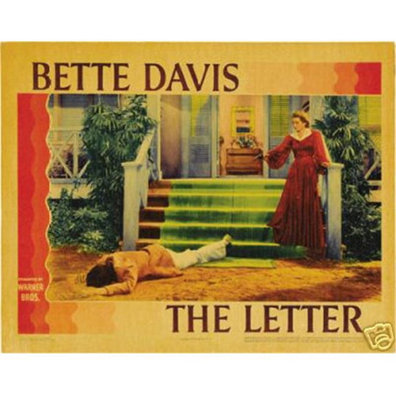 The Letter Bette Davis Vintage Movie Poster, 12" x 18"