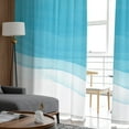 thumbnail image 4 of Blue Gradient Watercolor Chiffon Sheer Curtains For Living Room Bedroom Kitchen ration Window Voiles Organza Tulle Curtain, 4 of 7