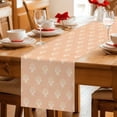 thumbnail image 5 of Abstract Bohemia Table Runner - 72 Inch Long Modern Boho Floral Orange Cotton and Linen Blended Dress Scarves Farmhouse Table Runner for Kitchen Dining, Coffee Table, 13" x 72", 5 of 8