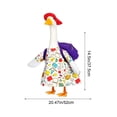 thumbnail image 2 of Ouuluon Porch Goose Outfits Cute Porch Goose Clothing Set, 23 inch Red Purple Cloth Decorative Outfit for Garden Lawn Statue Outdoor Decor, 2 of 9