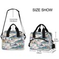thumbnail image 3 of Lunch Bag Portable Crossbody Meal Bag Cooler Bag Insulated Lunch Bag Food Bag Handheld & Crossbody Design Painted Trees and Mountains, 3 of 6
