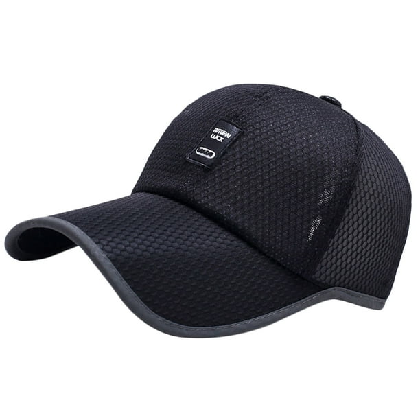 Gorra De Béisbol De Malla Sólida Sombrero Deportivo Negro Hugo Gorra de béisbol