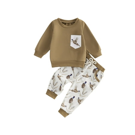 

Binshrliy Baby Boys Girl Fall Tracksuit Outfits Set Clothes 6M 12M 18M 24M 3T Kids Boy Girl Print Long Sleeve Sweatshirt Tops Pants 2Pcs Casual Autumn Clothing for Toddler