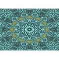 thumbnail image 1 of Ahgly Company Machine Washable Indoor Rectangle Transitional Medium Turquoise Green Area Rugs, 5' x 8', 1 of 7
