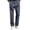 02# Dark Gray, variant on Ihhxva Men's Elastic Waist Pants Solid Color Straight Leg Casual Trousers Stretchable Adjustable Waist Slacks Daily Wear Work Bottoms - Black L