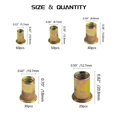 thumbnail image 2 of shiyou-200 PCS Metric Rivet Nut M4 M5 M6 M8 M10 Hex Rivnut Carbon Steel Flat Head Threaded Insert Assortment Kit, 2 of 4