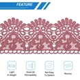 thumbnail image 4 of Uxcell 4" Wide 5 Yard Lace Ribbon Floral Pattern Rose Red Lace Trim Ribbon for Sewing Making, 4 of 4
