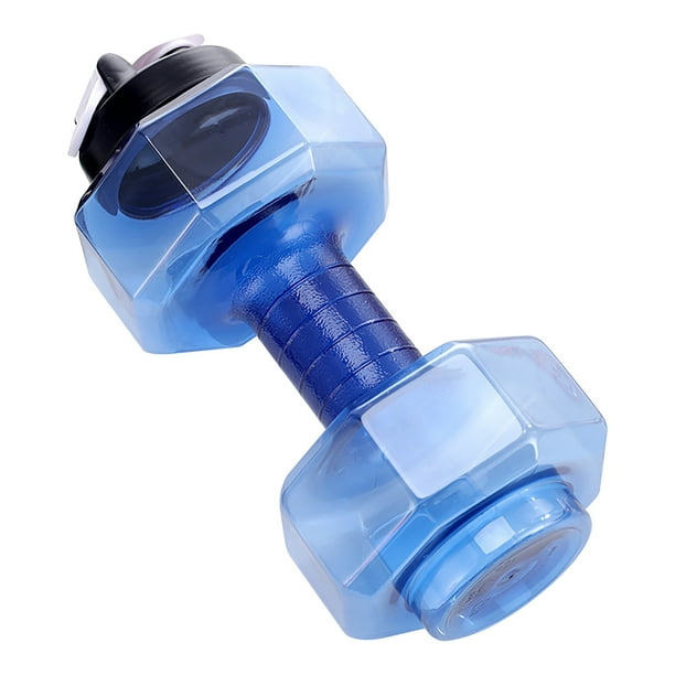 Botella de agua grande con mancuernas de 2,6 L para deportes, correr, fitness, gimnasio, botella de agua con mancuernas de gran capacidad