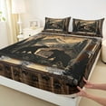 thumbnail image 3 of Feelyou Jungle Camping Adventure Full Size Sheets, Wildlife Bear Bed Sheets, Rustic Lodge Cabin Sheet Sets, Super Cozy Room Decor, 4pcs, 3 of 7