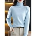 thumbnail image 3 of 2023 new Winter Women's Sweater 100% Cashmere High Neck Knitted Pullover, 3 of 24