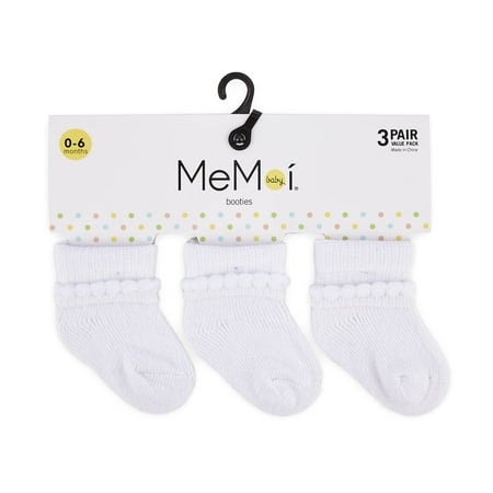 

MeMoi Baby Bootie Cotton Blend Socks 3 Pack