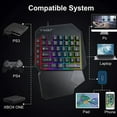 thumbnail image 4 of Womier One Handed Mini Gaming Keyboard, 35 Keys Keyboard Keypad,Wired RGB Backlit PC Mechanical Feeling Keyboard  for Gamer PS4 Xbox One PC, 4 of 8