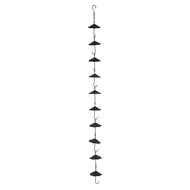 Copper Finish Metal Umbrellas Rain Chain w/Attached Hanger 48 Inch