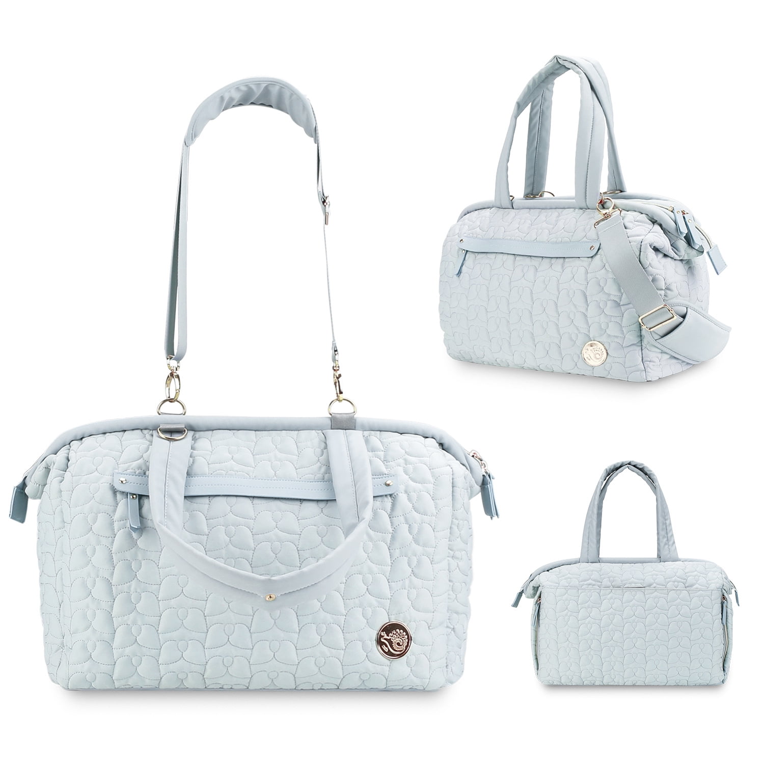 Sunyuer Diaper Bag Tote, Quilted Mommy Bag Function Large Capacity Maternity Bag with Shoulder Strap Wet Pocket