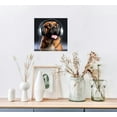 thumbnail image 3 of ONETECH Dog Canvas Wall Art Funny Puppy Music Painting Animal Pictures 12\x12\, 3 of 4