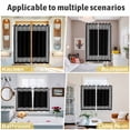 thumbnail image 6 of Black Geometric Kitchen Curtains Small Short 39 Inch Length, Country Farm Traditional Chinese Tile Grommet Top Bedroom Living Room Curtains, Light Filtering Cafe Curtain Drapes 2 Panels Set 55''x39'', 6 of 9