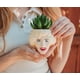 thumbnail image 4 of Minimoleta Toynk The Golden Girls de cerámica rosa con suculentas, 4 of 9