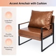thumbnail image 6 of Upholstered Living Room Chair with Back Seat Cushions Metal Frame 265 lb Capacity, 6 of 13