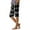 Black, variant on Women's Trendy Floral Design Elastic Waist Casual Bermuda Shorts with Side Pockets, Stylish and Versatile for Exercise or Social Events,White M