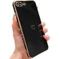 thumbnail image 5 of Compatible with iPhone 7 Plus Case, iPhone 8 Plus Case Cute Luxury Plating Edge Bumper Case with Full Camera Lens Protection Cover for iPhone 7 Plus/8 Plus for Women Girl(Black), 5 of 5