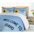 thumbnail image 5 of Ambesonne Idaho Duvet Cover Sets, Gem State Welcome Road Sign, 2-King, Earth Yellow Sky Blue, 5 of 7