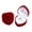 Purplish Red-white, variant on Cheers.US Heart Shaped Ring Box Holder Jewelry Chest Organizer Earrings Coin Jewelry Presentation Box Case for Proposal Engagement Wedding Ceremony Birthday Gift